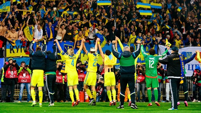 Сборная Украины впервые в истории прошла плей-офф.